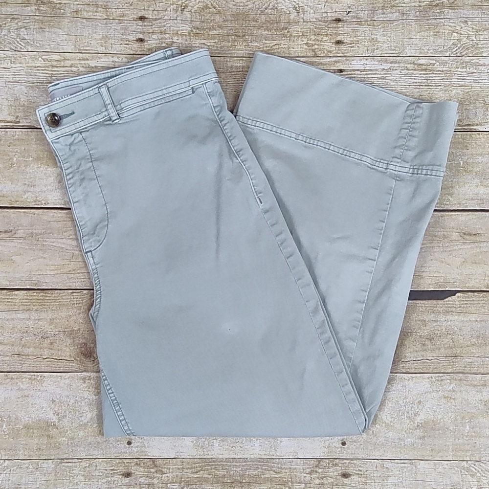 Everlane Wide Leg Crop Pant, Green